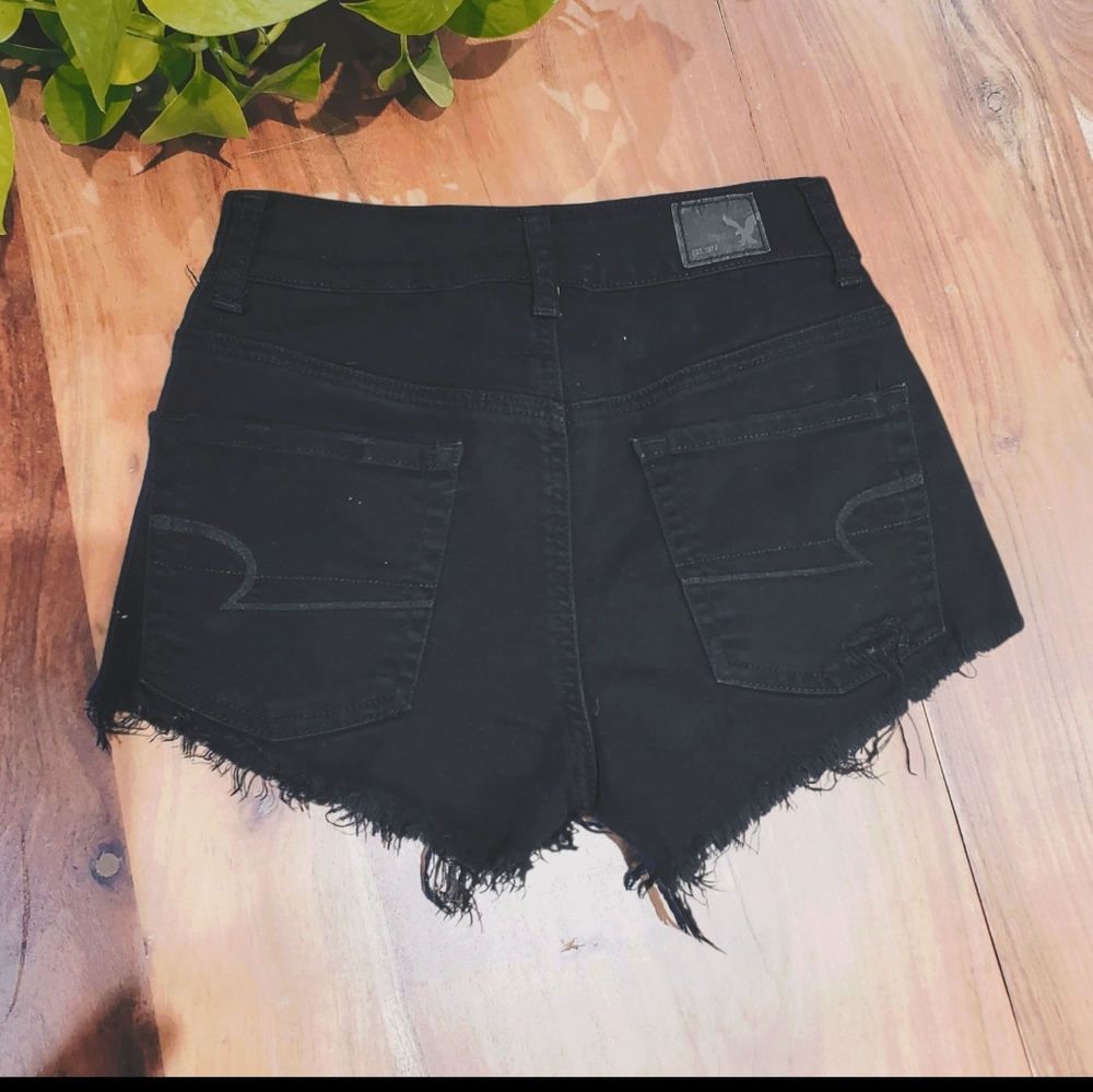 American Eagle Outfitters- Vintage Y2K Hi-Rise Festival Fringe Cut Offs Shorts